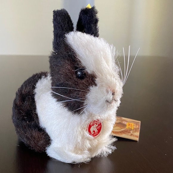 Steiff Black and White Dormili Rabbit - 076558